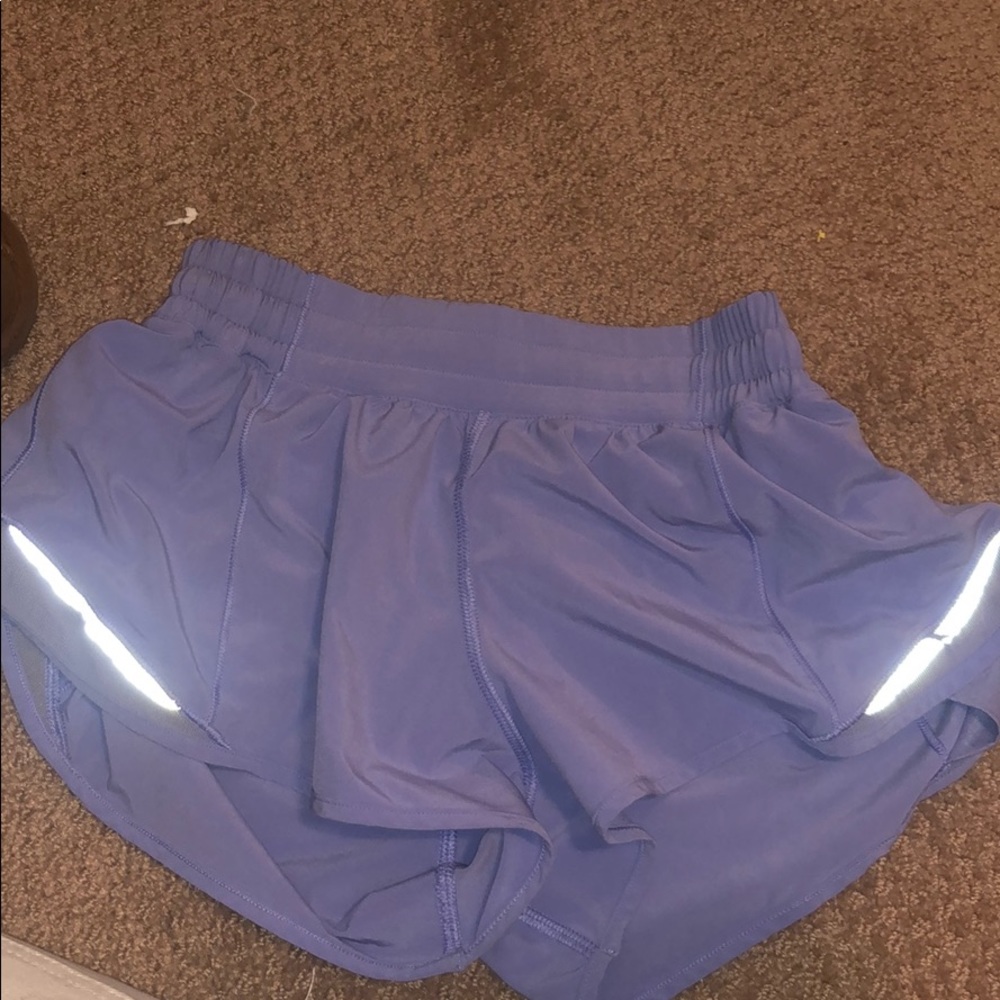 Purple lulu lemon running shorts